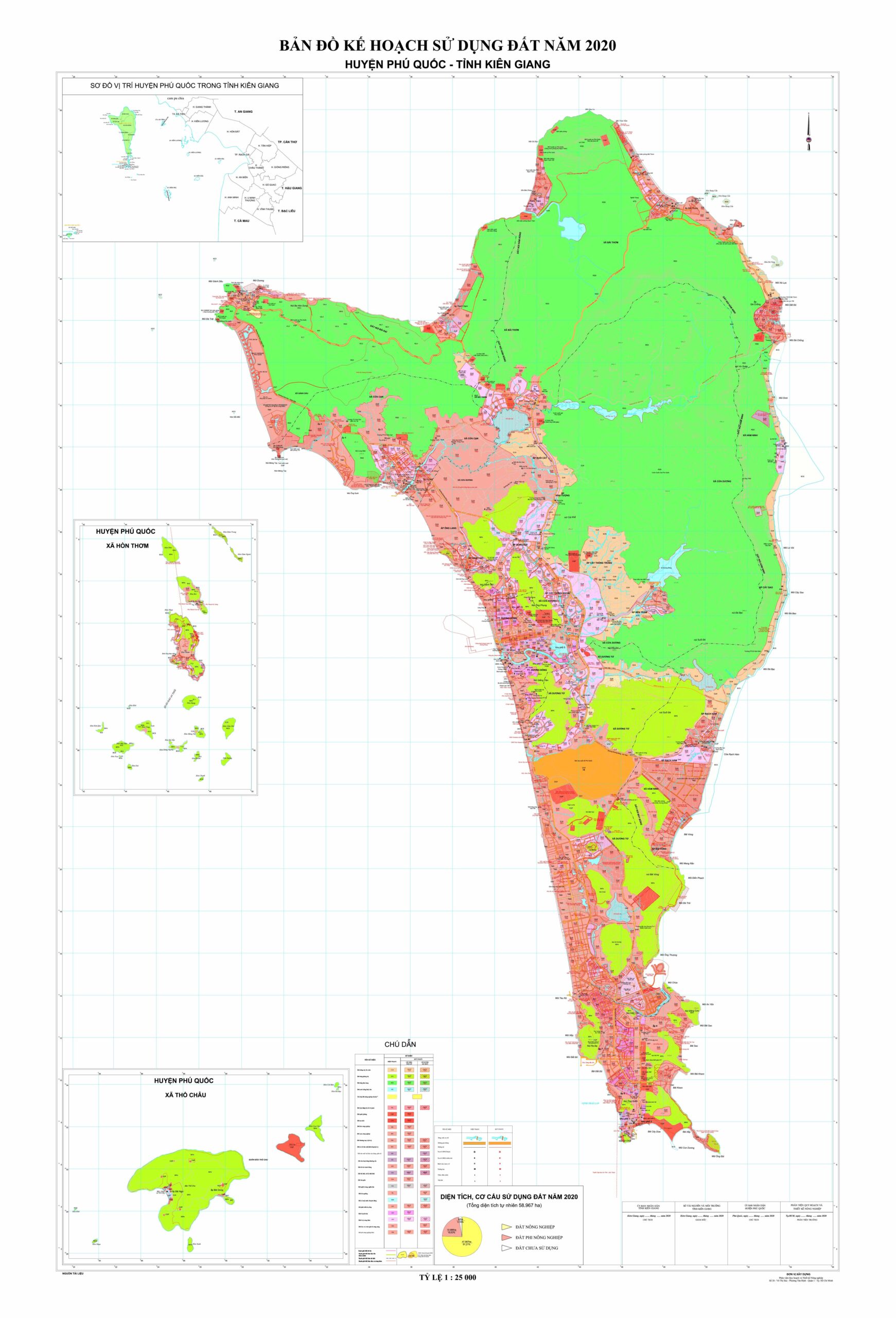 Bản đồ Quy hoạch Sử dụng đất Phú Quốc năm 2020